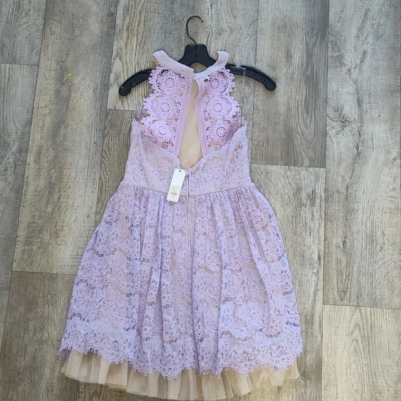 Francesca's Lace Lilac Dress - Picture 2 of 11